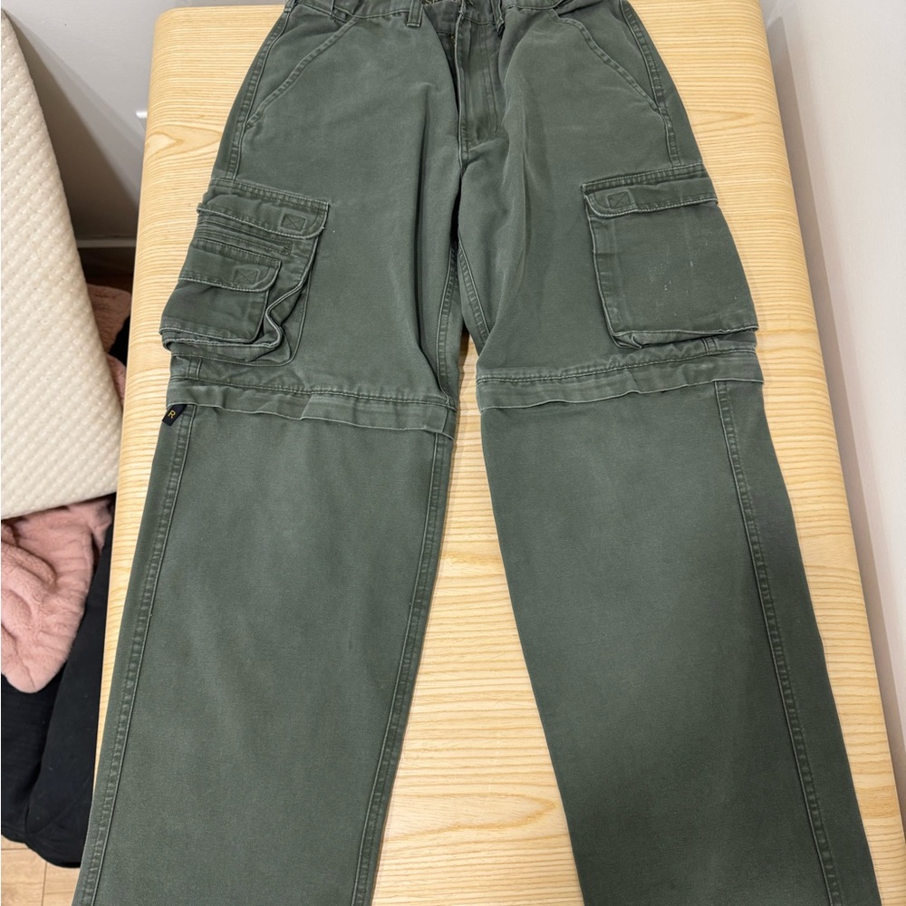 Women's Olive Cargo Jeans
